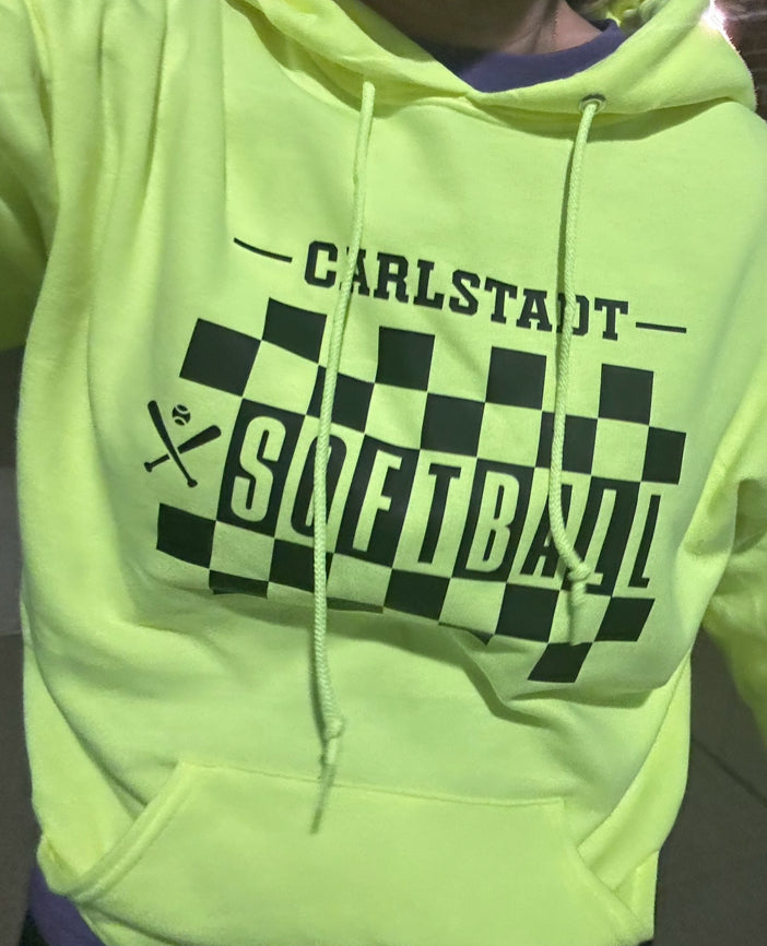 Custom Hi Vis Softball Hoodie