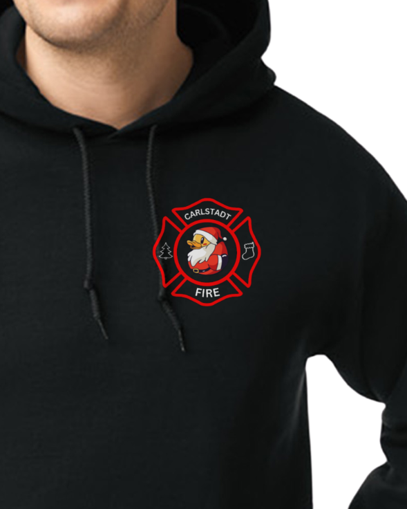 Carlstadt FD Gildan Santa Duck Hoodie