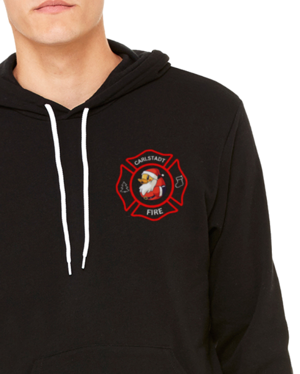 Carlstadt FD Santa Duck Bella Canvas Hoodie