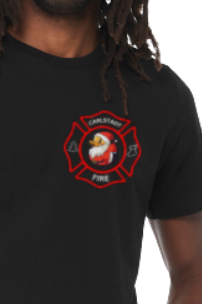 Carlstadt Fire Department Santa Duck Bella Canvas Tee