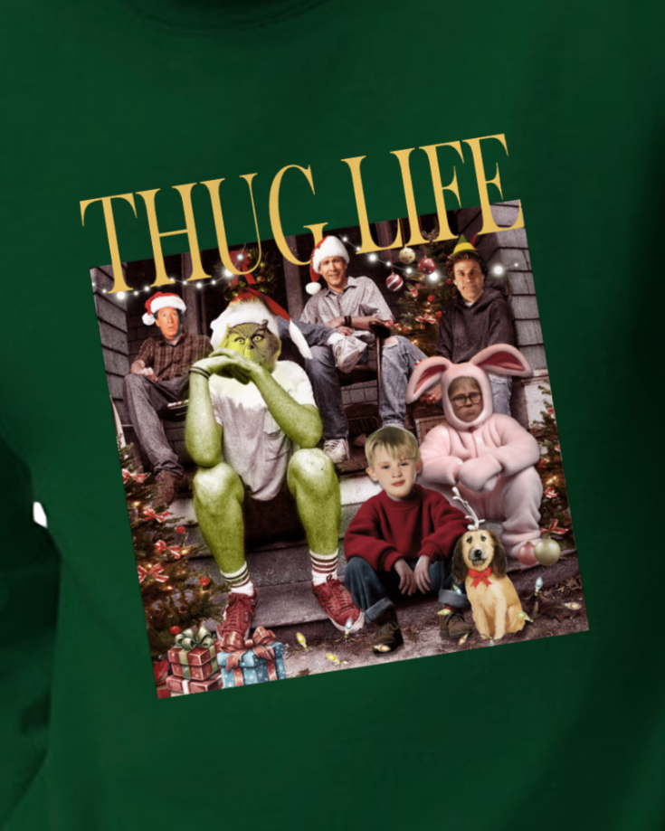 Thug Life Gildan Crewneck Christmas Shirt