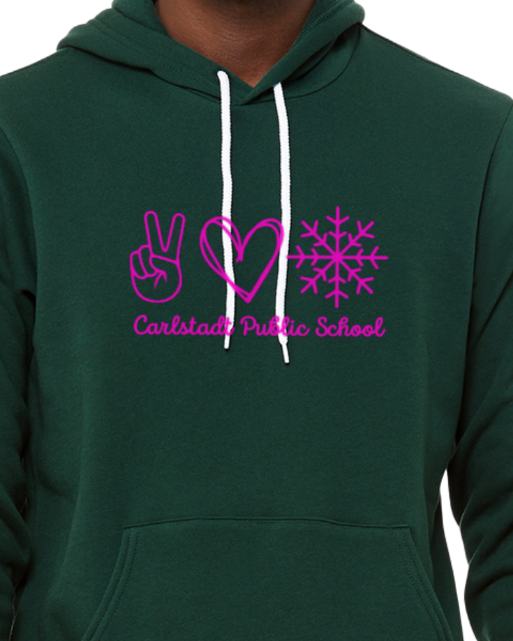 Peace, Love, Snow CPS Bella Canvas Hoodie