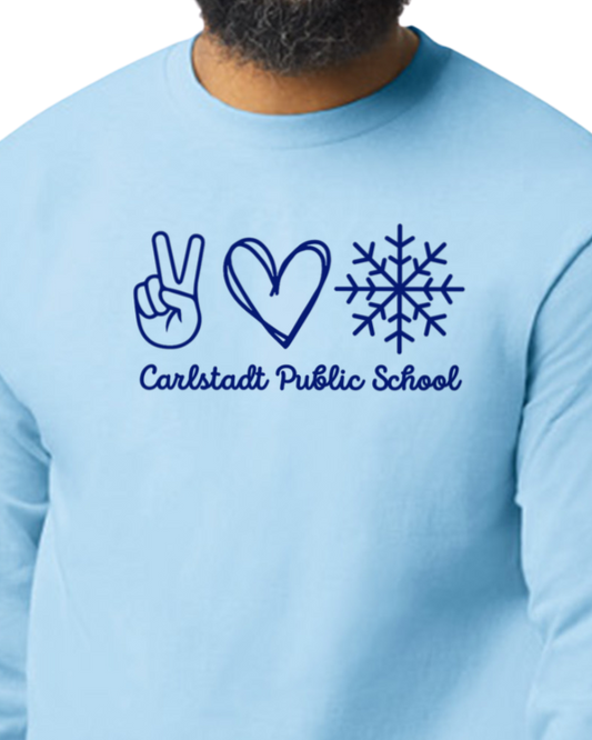 Peace, Love, Snow CPS Gildan Long Sleeve Tee