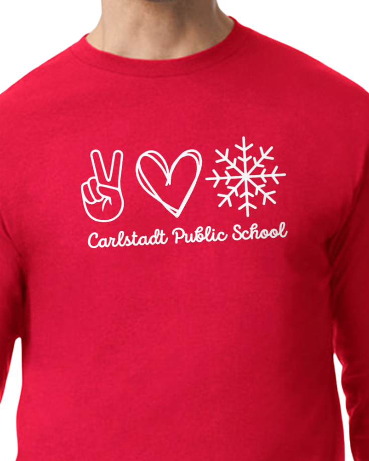 Peace, Love, Snow CPS Gildan Long Sleeve Tee