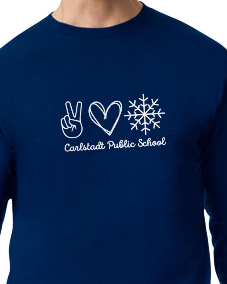 Peace, Love, Snow CPS Gildan Long Sleeve Tee