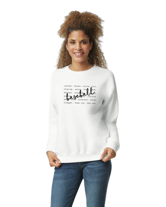 Baseball Word Art Sweatshirt