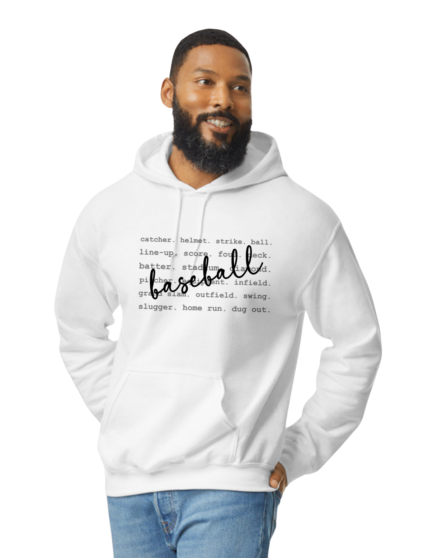 Baseball Word Art Hoodie