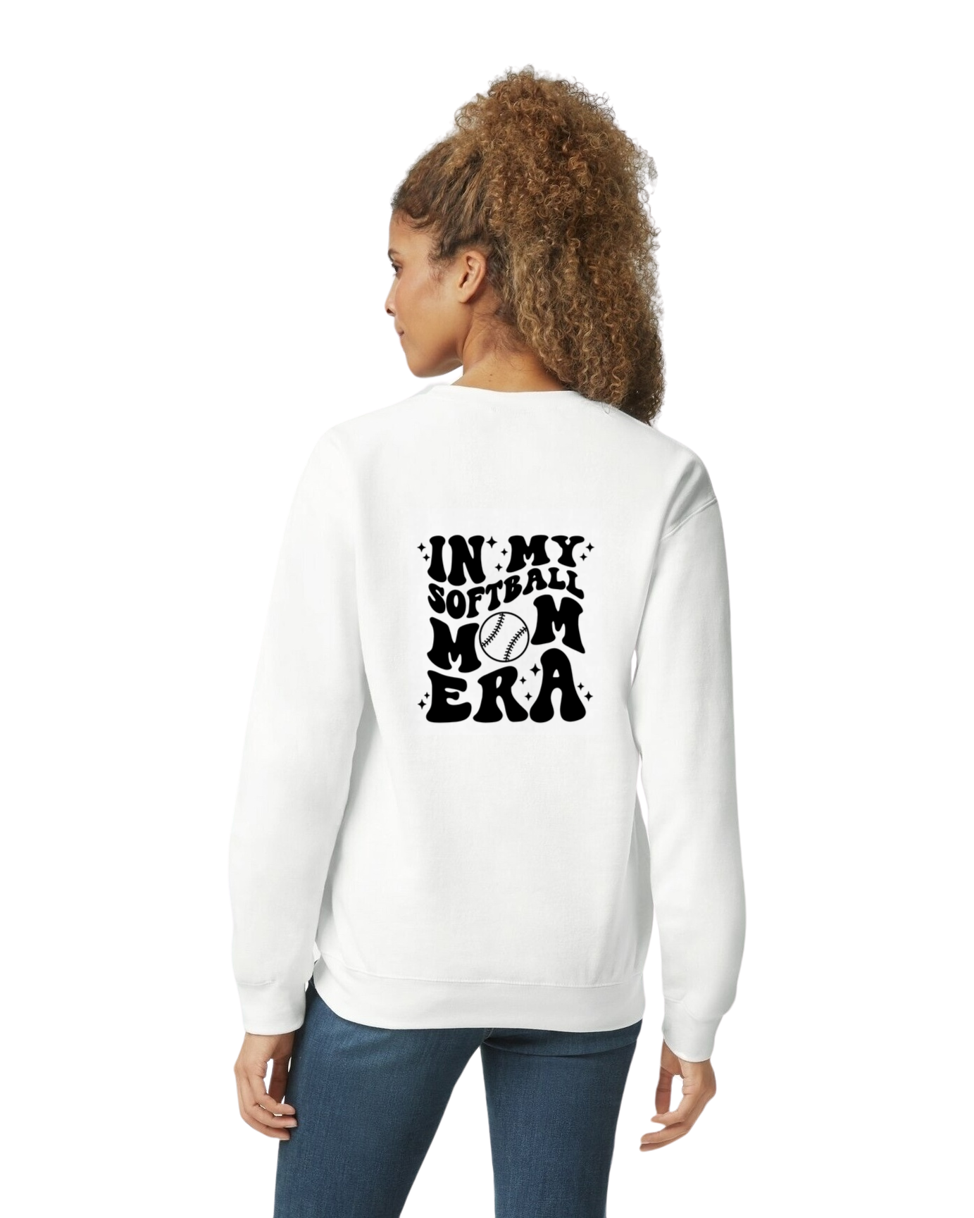 Adult In My Softball Mom Era Crewneck Sweatshirt